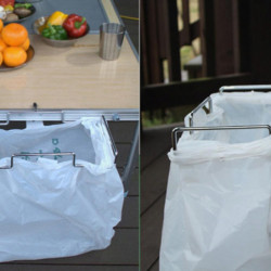 Portable Tabletop Hanging Rubbish Bag Holder Garbage Storage Rack Camping Travel City