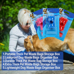Dog Poop Pickup Bag with Bone Type Case Leakproof Dog Waste Bags Organiser Box for Dogs Puppy