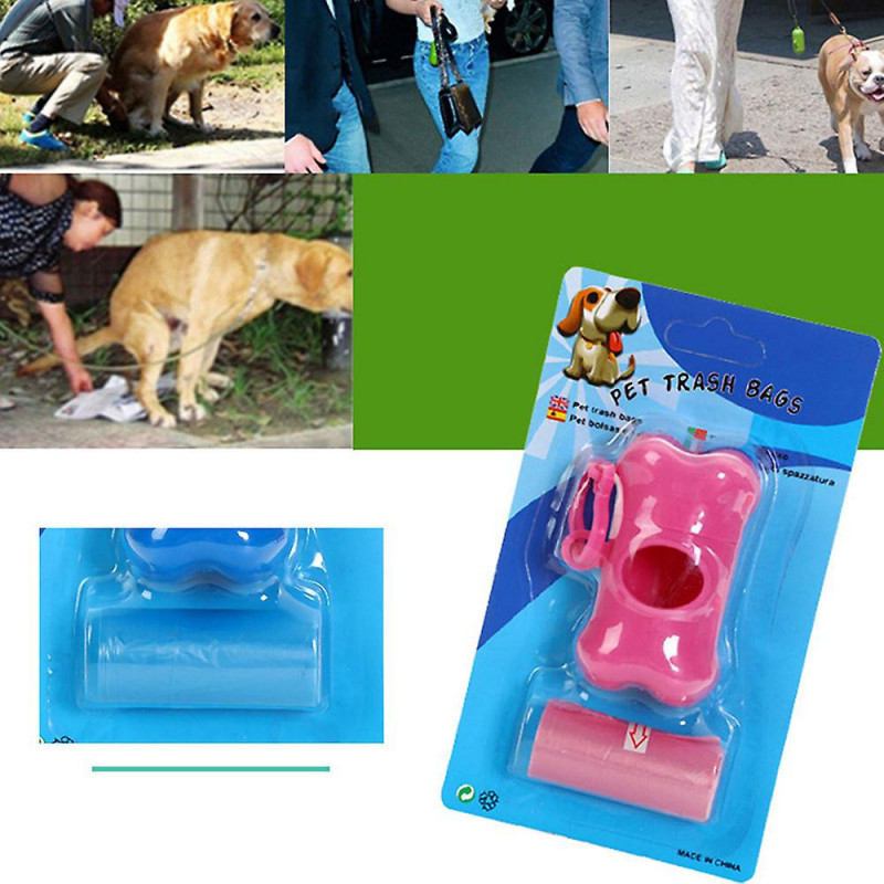 Dog Poop Pickup Bag with Bone Type Case Leakproof Dog Waste Bags Organiser Box for Dogs Puppy