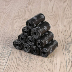 Poop Bags For Dogs, Cats, Pets, Black, 12 Rolls (180 Bags Total)