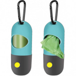 2024 Dog Poop Bag Dispenser With Built-in Led Flashlight, Blue