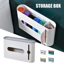 Trash Bags Storage Box Wall Mounted Plastic Garbage Bag Dispenser Waste Bag Holder for Bathroom