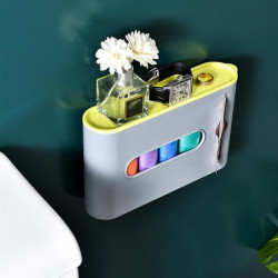 Trash Bags Storage Box Wall Mounted Plastic Garbage Bag Dispenser Waste Bag Holder for Bathroom