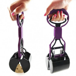 (yellow) Pet Dog Waste Pickup Pooper Scooper Walking Poop Scoop Grabbe