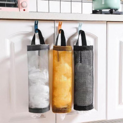 Creative Storage Bag Holder Bag Holder for Plastic Bags Folding Hanging Storage Bag Trash Bags Mesh Garbage Bag (D-F-4)