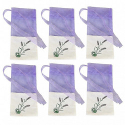 6 Pcs Lavande Sachets Parfumés Sacs en Sachet de Coton Sacs Pochette Lavande Sachet
