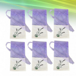 6 Pcs Lavande Sachets Parfumés Sacs en Sachet de Coton Sacs Pochette Lavande Sachet