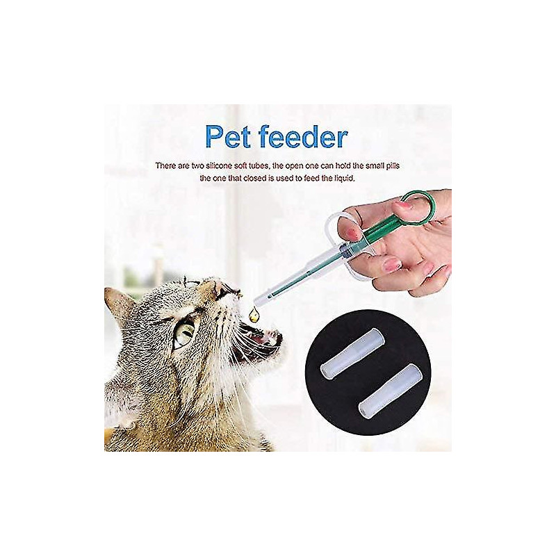 1pcs Pet Syringe Dispenser, Pet Nursing Pusher Shooter, Pills Feedergreen