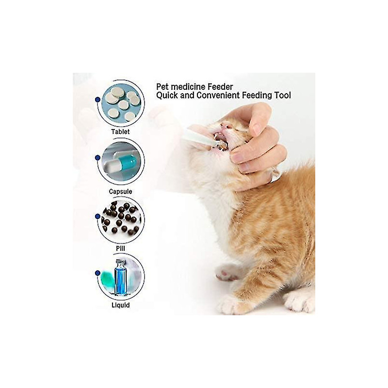 1pcs Pet Syringe Dispenser, Pet Nursing Pusher Shooter, Pills Feedergreen