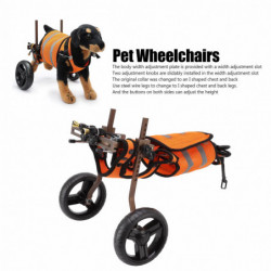 Pet Wheelchairs Adjustable Aluminum Alloy Portable Pet Rehabilitation Wheelchairs With Reflective Strips And Hook Loop
