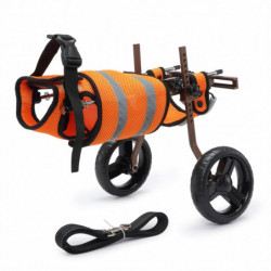 Pet Wheelchairs Adjustable Aluminum Alloy Portable Pet Rehabilitation Wheelchairs With Reflective Strips And Hook Loop