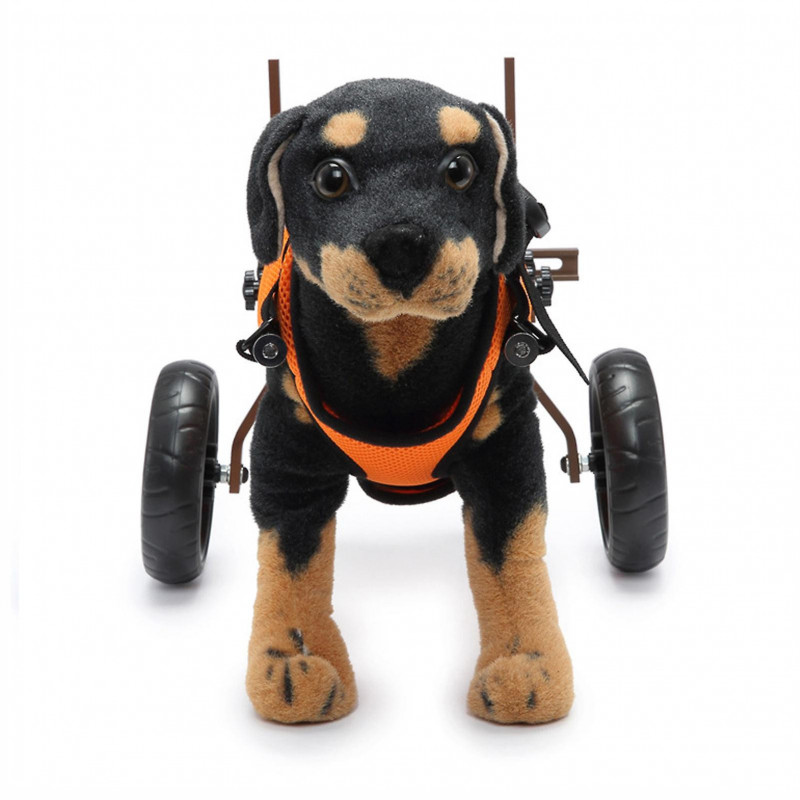 Pet Wheelchairs Adjustable Aluminum Alloy Portable Pet Rehabilitation Wheelchairs With Reflective Strips And Hook Loop