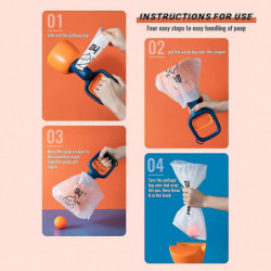 11in Dog Pooper ,short Handle Pet Poop For Medium Small , Portable Poop Scoop For Yard, Grass A