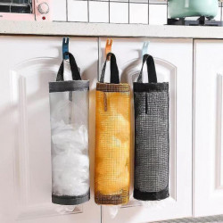 Creative Storage Bag Holder Bag Holder pour sacs en plastique Folding Hanging Storage Bag Trash Bags Mesh Garbage [...]