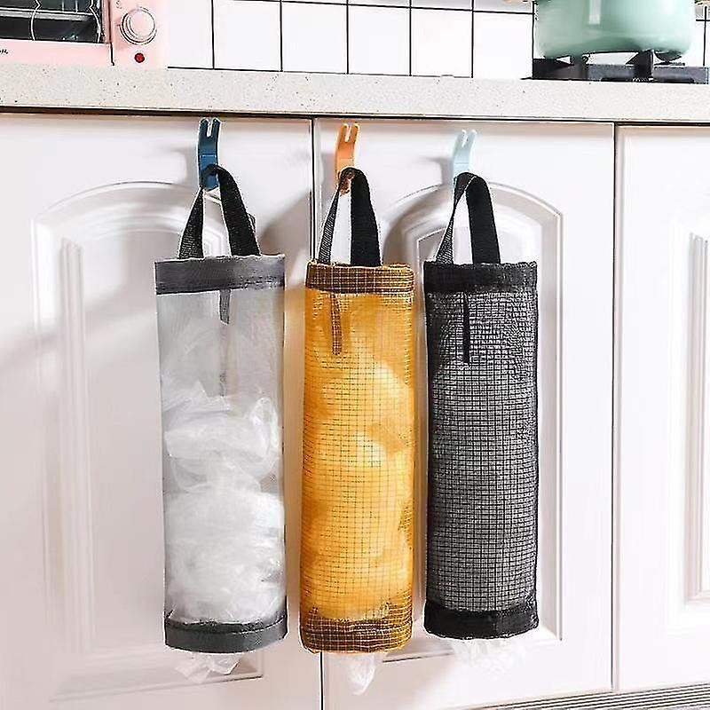 Creative Storage Bag Holder Bag Holder pour sacs en plastique Folding Hanging Storage Bag Trash Bags Mesh Garbage [...]