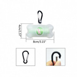 Bone Shape Pet Dog Poop Bag Dispenser With Aluminum Ring Organizer