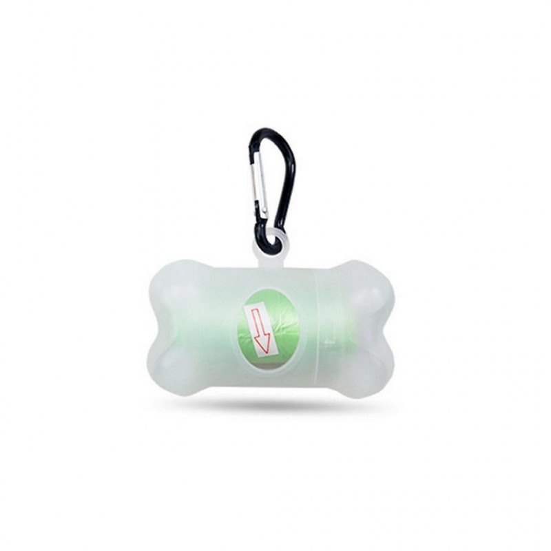 Bone Shape Pet Dog Poop Bag Dispenser With Aluminum Ring Organizer
