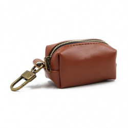 Travel Outdoor Protable Dog Poop Bag Dispenser PU Leather Pouch Pet for Cat Pick Up Poop Bag Holder Waste Bags Organizer