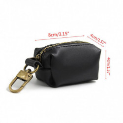 Travel Outdoor Protable Dog Poop Bag Dispenser PU Leather Pouch Pet for Cat Pick Up Poop Bag Holder Waste Bags Organizer