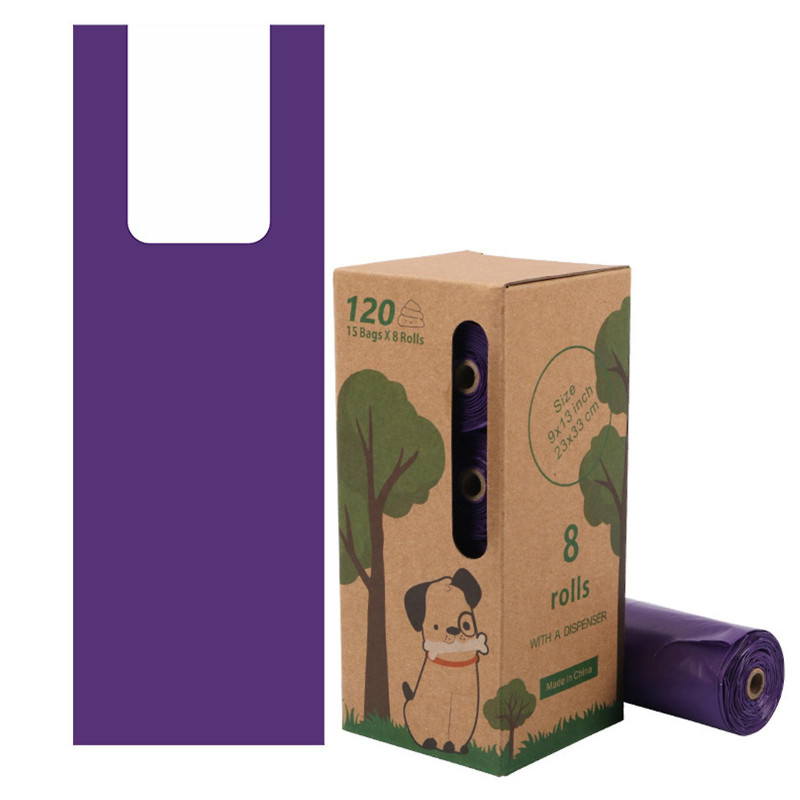 Biodegradable Dog Poop Bags With Handles Easy Tie Waste Bag Safe Material
