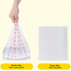 100pcs Dog Poop Bags Unscented Pet Waste Bag Double Layers 8.5 X 9 Inches