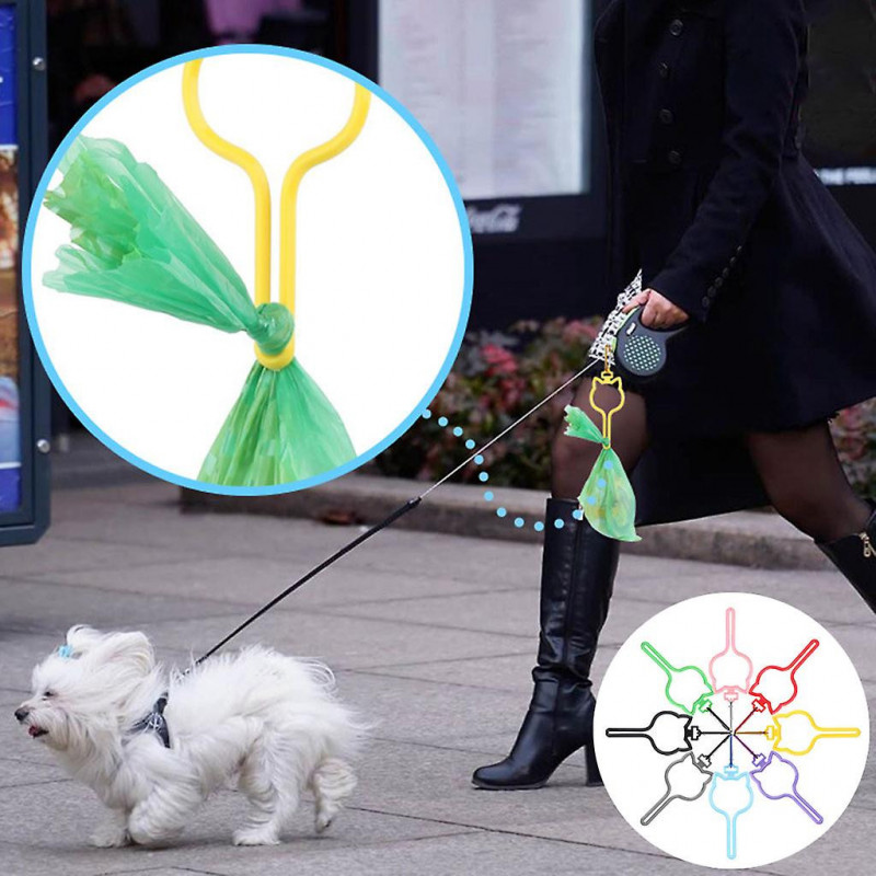 Pet Waste Bags Holder Poop Bags Stand Clip To Dog Leash Strong & Portable