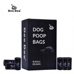 Deodoo Dog Poop Bags Biodégradable Extra Épais Forte Biobase Respectueux de l’environnement Doggie Black Cat Waste Bags