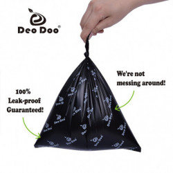 Deodoo Dog Poop Bags Biodégradable Extra Épais Forte Biobase Respectueux de l’environnement Doggie Black Cat Waste Bags