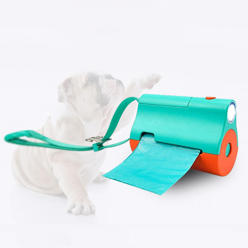 Dog Poop Bags Holder With Light Waste Bag Dispenser Organizer For Pet Leash