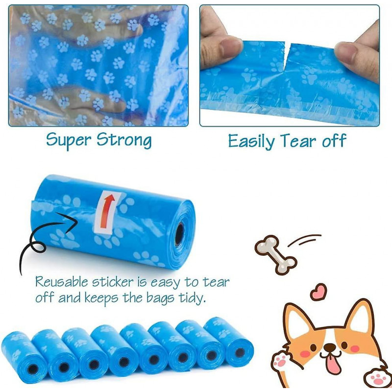 Pet Supplies Dog Poop Bags For Waste Refuse Cleanup Puppy Cat Pooper Scooper Bag Rolls Outdoor Clean 5-100rolls(15 [...]