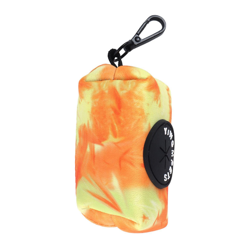 Pet Waste Bag Dispenser For Pooper With Buckle Clip Dog Poop Bag Holder Orange Yellow Pet Waste Bag Dispenser For Pooper With Buckle Clip Dog Poop Bag Holder Orange Yellow