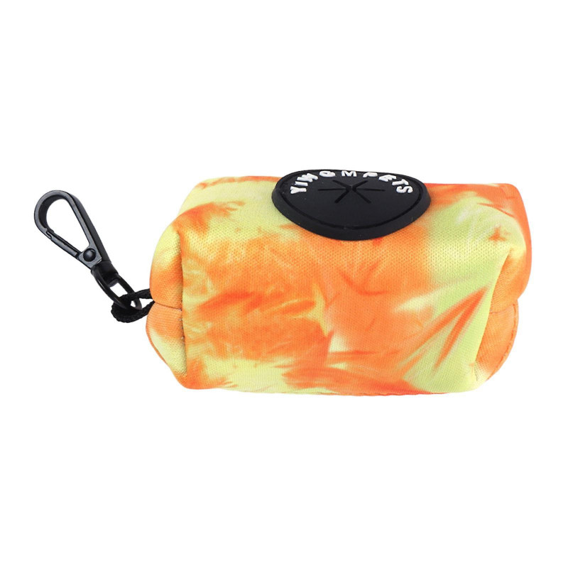 Pet Waste Bag Dispenser For Pooper With Buckle Clip Dog Poop Bag Holder Orange Yellow Pet Waste Bag Dispenser For Pooper With Buckle Clip Dog Poop Bag Holder Orange Yellow