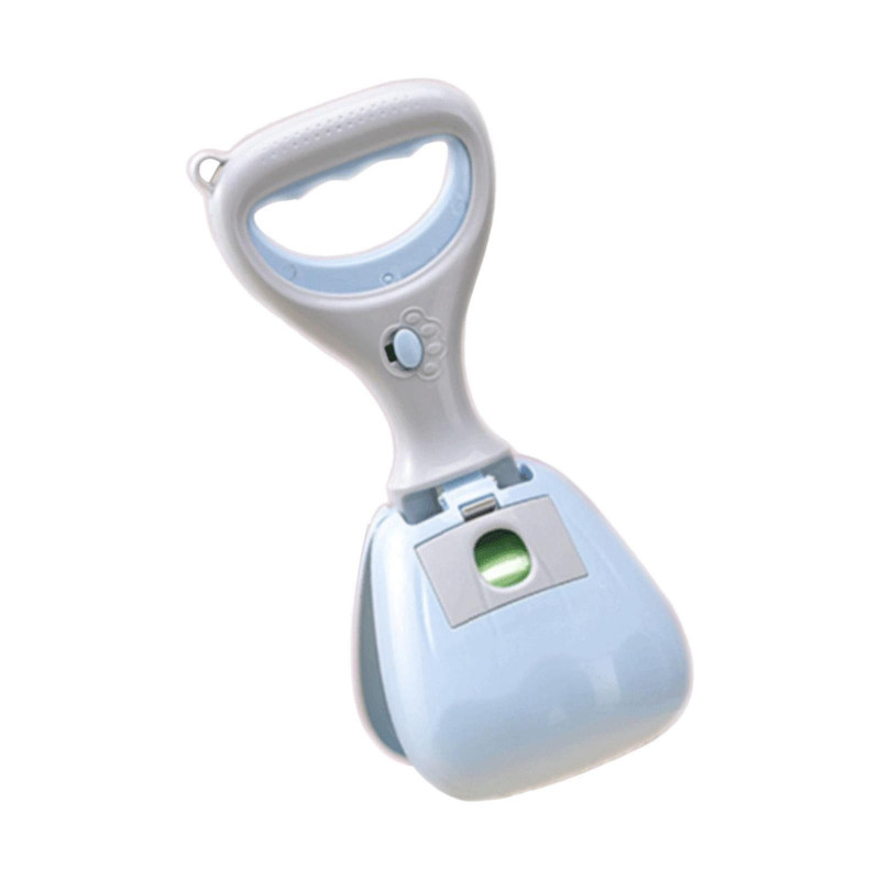 Dog Stool Scooper With Waste Bag Pets Supplies For Outside Dog Walking Blue
