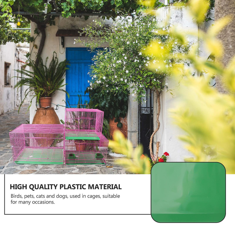 1Pc Pet Bedpan Pet Tray Urinary Tray Household Pet Bedpan Cage Accessory Green