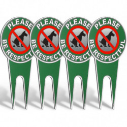 4 pièces Pas de signes de chien de caca S’il vous plaît Soyez respectueux Pas de chien de caca Panneaux de pelouse [...]