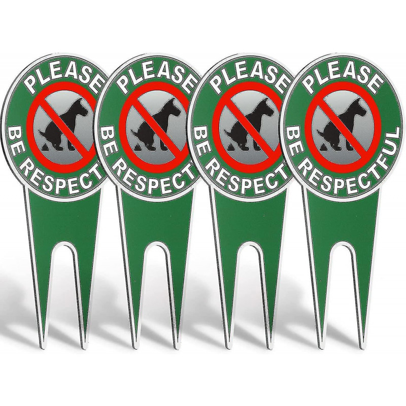 4 pièces Pas de signes de chien de caca S’il vous plaît Soyez respectueux Pas de chien de caca Panneaux de pelouse [...]