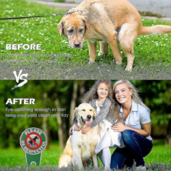 4 pièces Pas de signes de chien de caca S’il vous plaît Soyez respectueux Pas de chien de caca Panneaux de pelouse [...]