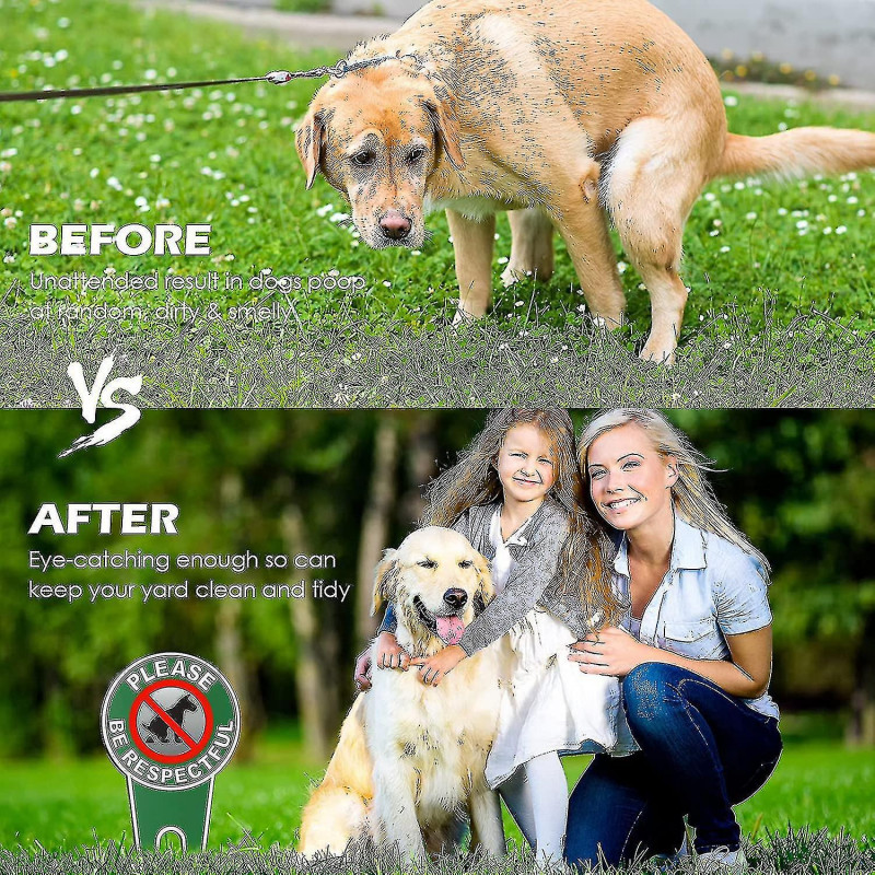 4 pièces Pas de signes de chien de caca S’il vous plaît Soyez respectueux Pas de chien de caca Panneaux de pelouse [...]