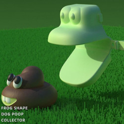 Creative Dog Pooper Scooper Frog Shape Pet Waste Removal Pooper Scooper With Bag Dispenser For Outdoor