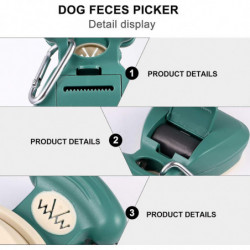 Pooper Scooper Portable Dog Poop Scooper with Gabage Bag Dispenser Cover Dog Waste Pick Up Heavy Dut Gift for [...]