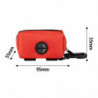 Dog Poop Bag Holder Doggy Waste Bag Dispenser For Travel Camping Walking Red