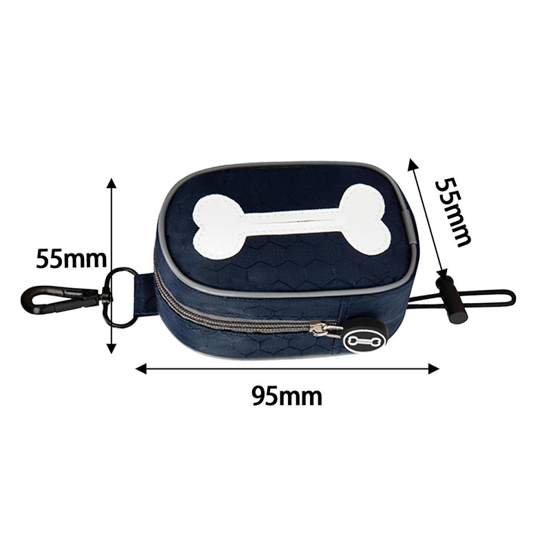 Dog Poop Bag Holder Doggy Waste Bag Dispenser For Travel Camping Walking Deep Blue