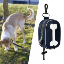 Dog Poop Bag Holder Doggy Waste Bag Dispenser For Travel Camping Walking Deep Blue