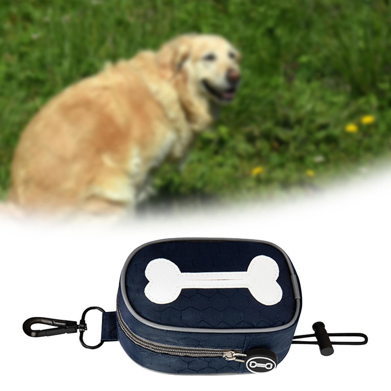 Dog Poop Bag Holder Doggy Waste Bag Dispenser For Travel Camping Walking Deep Blue