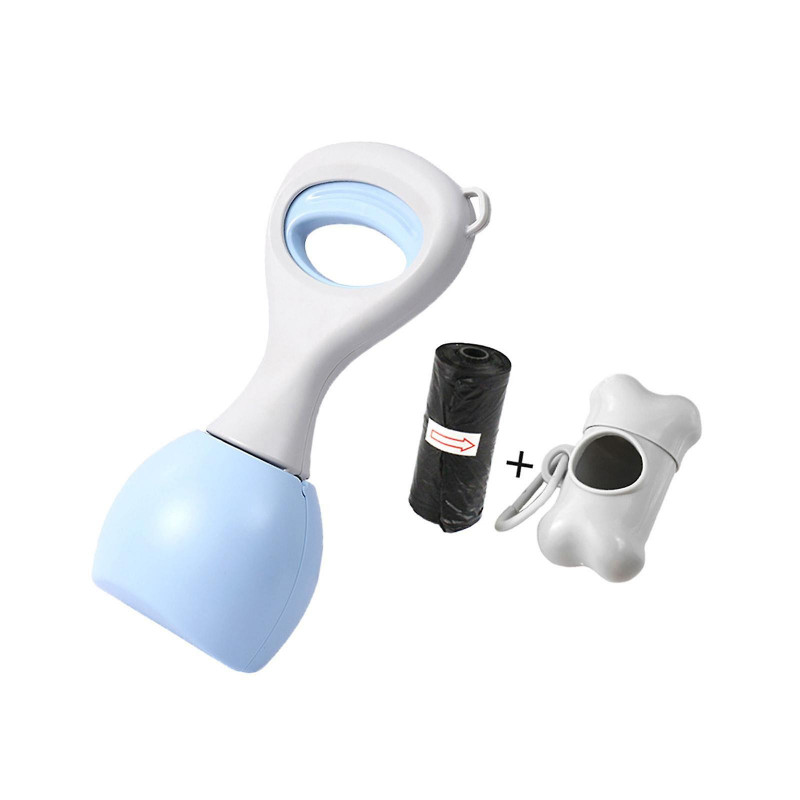 Chien Pooper Scooper Poop Picker Chien Caca-ramasser Outil Pour Parc Voyageant Pelouse Bleu 28cm