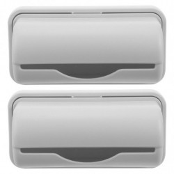 2pcs Wall-mounted Trash Bag Dispenser Garbage Bag Storage Box Trash Bag Container for Bathroom Kitchen (Grey)