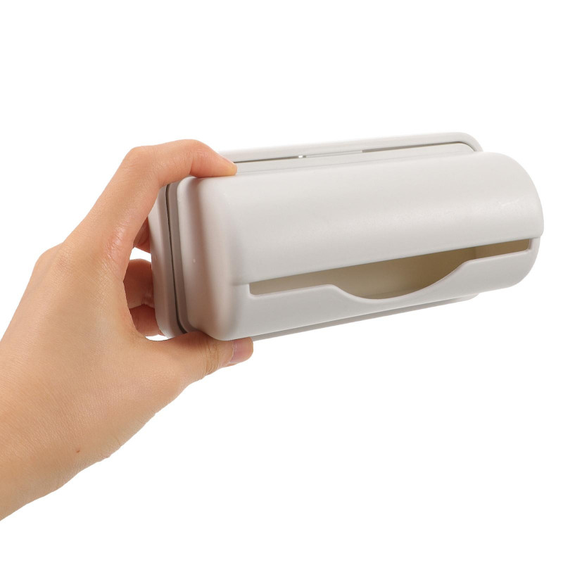 2pcs Wall-mounted Trash Bag Dispenser Garbage Bag Storage Box Trash Bag Container for Bathroom Kitchen (Grey)