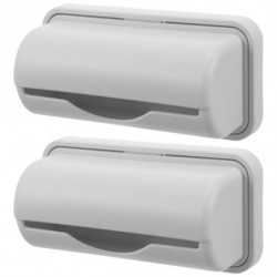 2pcs Wall-mounted Trash Bag Dispenser Garbage Bag Storage Box Trash Bag Container for Bathroom Kitchen (Grey)