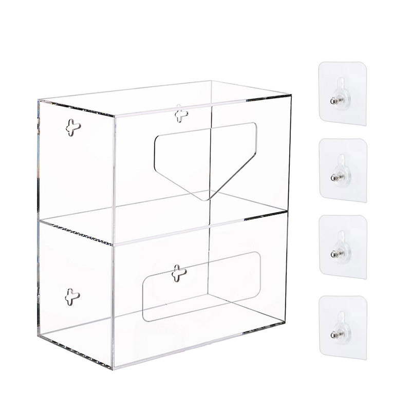 Trash Bag Organizer Space Saving Multifunction Grocery Bags Holder Dispenser 2 Layers