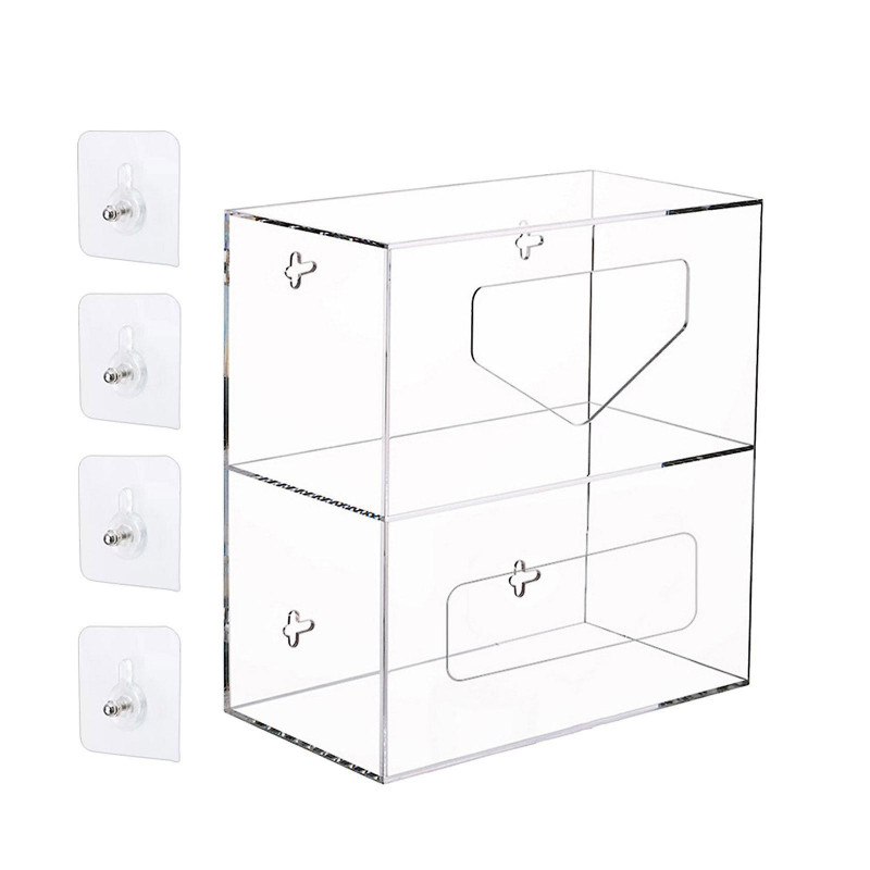 Trash Bag Organizer Space Saving Multifunction Grocery Bags Holder Dispenser 2 Layers